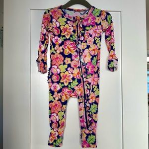 Gigi and Max ruffle zip girls pajamas, 12M